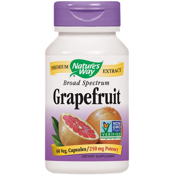 Supliment alimentar NATURE'S WAY Extract de seminte de grepfruit 250mg (Antioxidant natural) 60 Capsule vegetariene