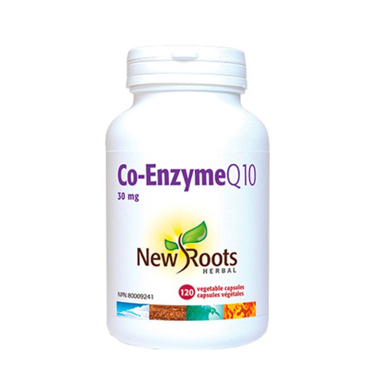 Supliment alimentar Co-Enzyme Q10 30 mg, 120 caps, New Roots Herbal, antioxidant, asigura suport cardiovascular, intareste sistemul imunitar