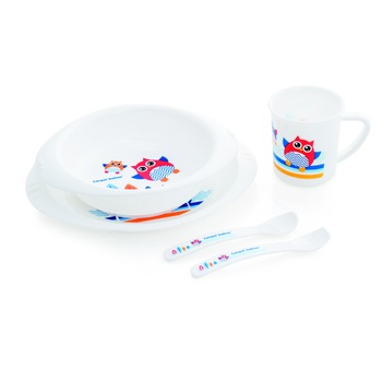 Set masa, fafurie, castron, canita si tacamuri, alb, Canpol, 4/405 Set masa, fafurie, castron, canita si tacamuri, alb, Canpol, 4/405