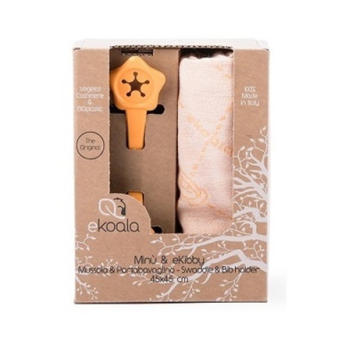 Комплект за повиване и лигавник, eKoala, оранжев