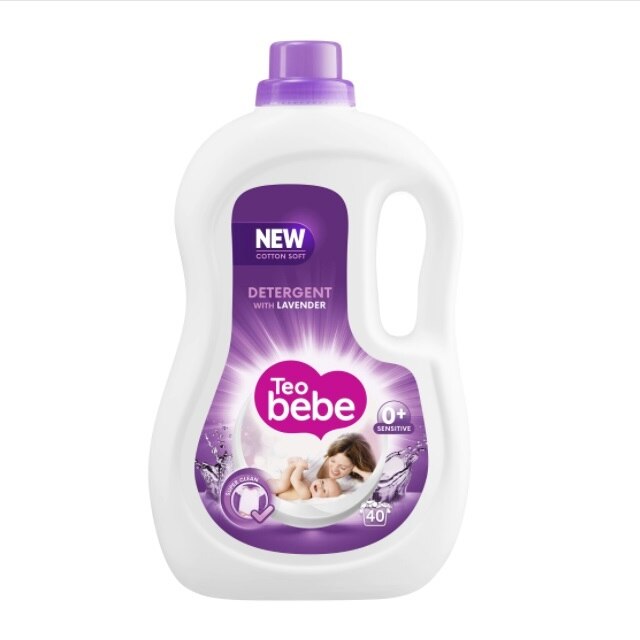 Detergent automat, Teo Bebe, Cotton Soft, lavanda, 2.2 l