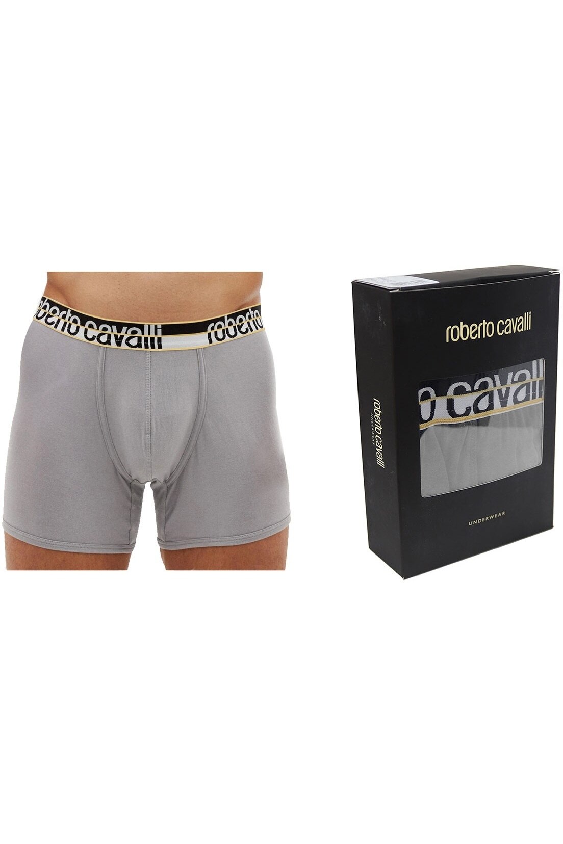 Set 2 Bucati Boxeri Barbati Roberto Cavalli Uw HSO02IA-62005014, Gri, S