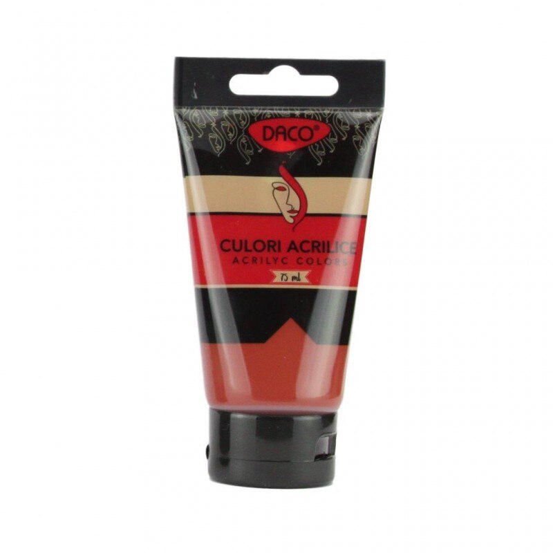 Vopsea acril, 75 ml, DACO, Rosu ocru, CU375RO