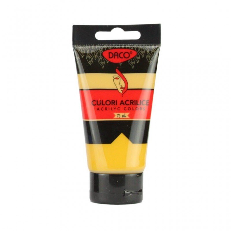 Vopsea acril 75 ml DACO galben ocru CU375GO