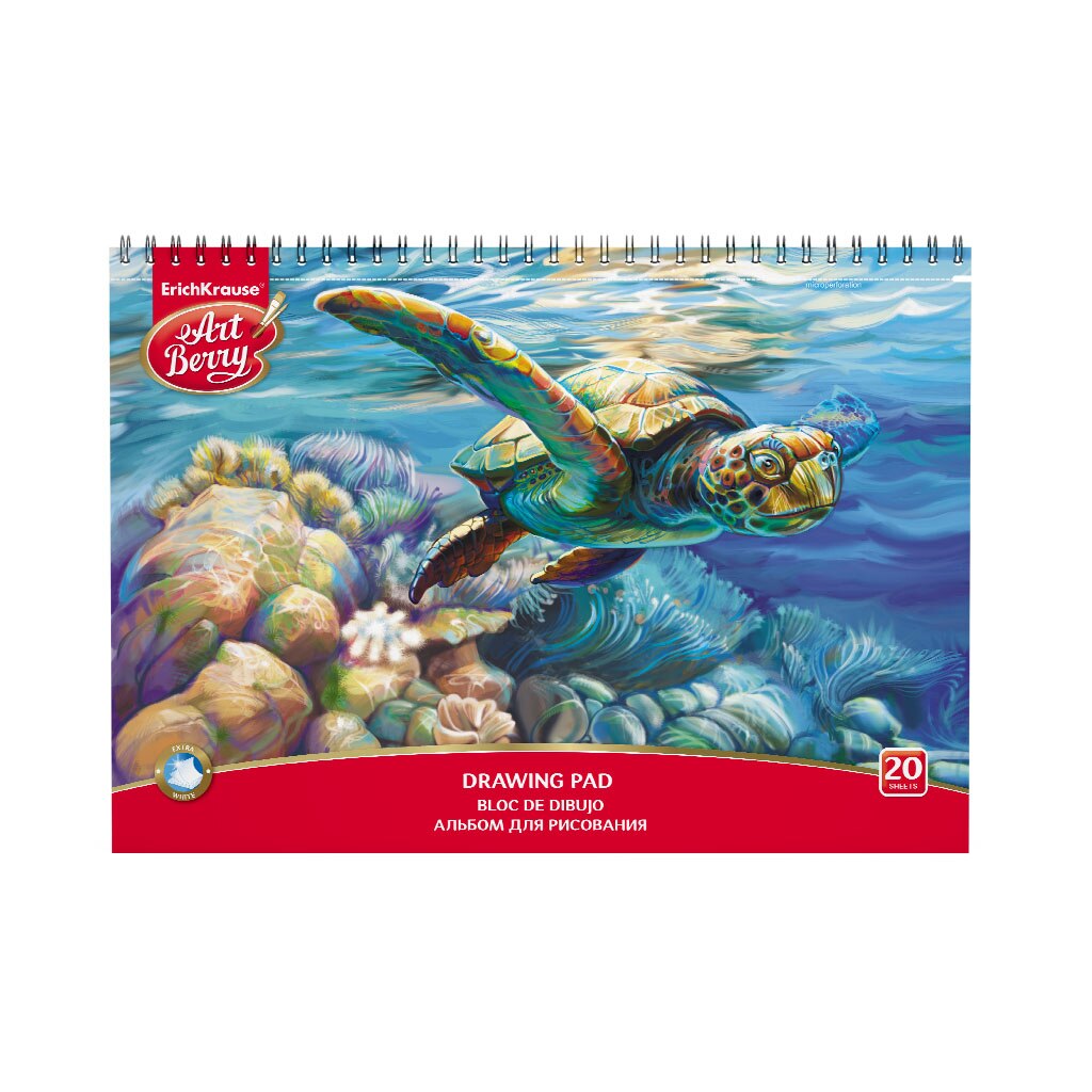 Bloc desen cu spira, A4 testoasa, 120 gr/mp, 20 coli