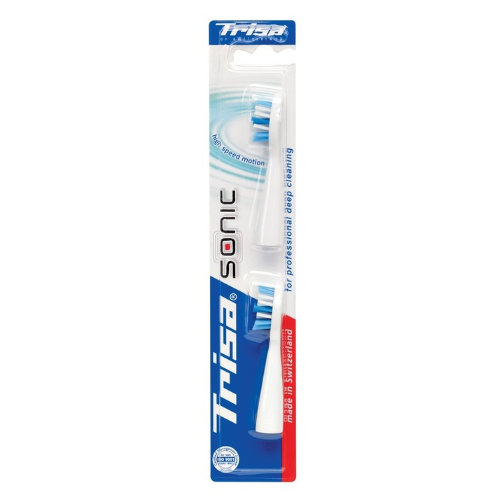 Set rezerve Trisa Pro Clean pentru periute Professional Sonic, contine 2 capete de schimb, Medium, 645281, Alb