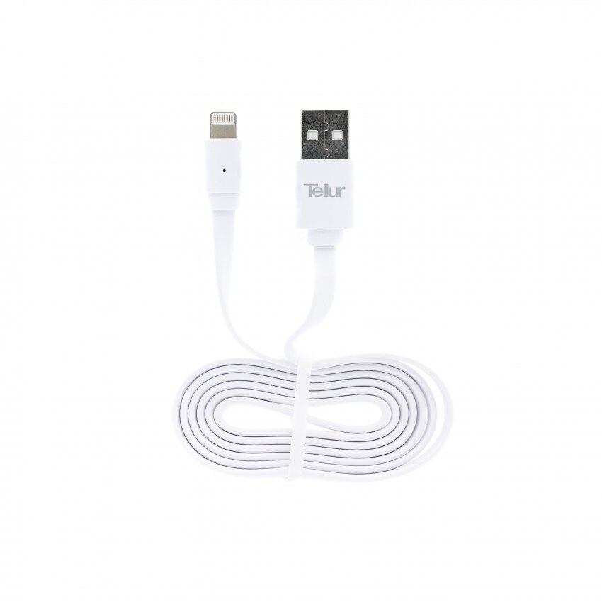 Cablu de date Tellur Lightning, 95 cm, White