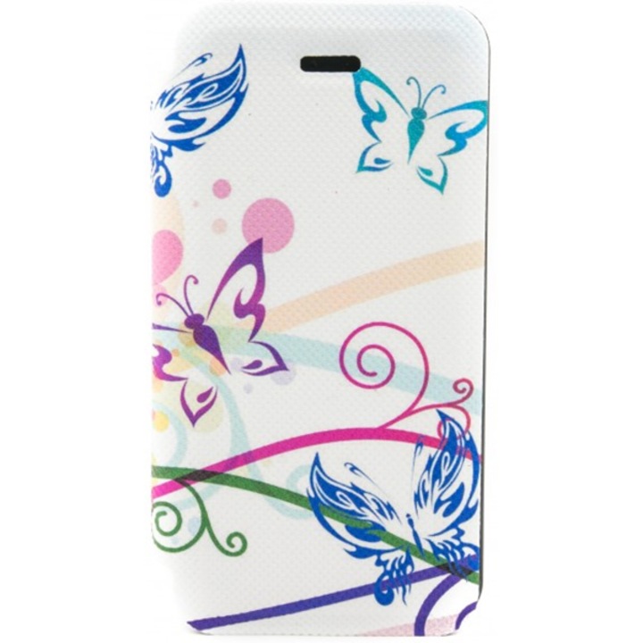 Tellur Folio Védőtok, Iphone 5 / 5S / SE telefonokhoz, pillangó minta