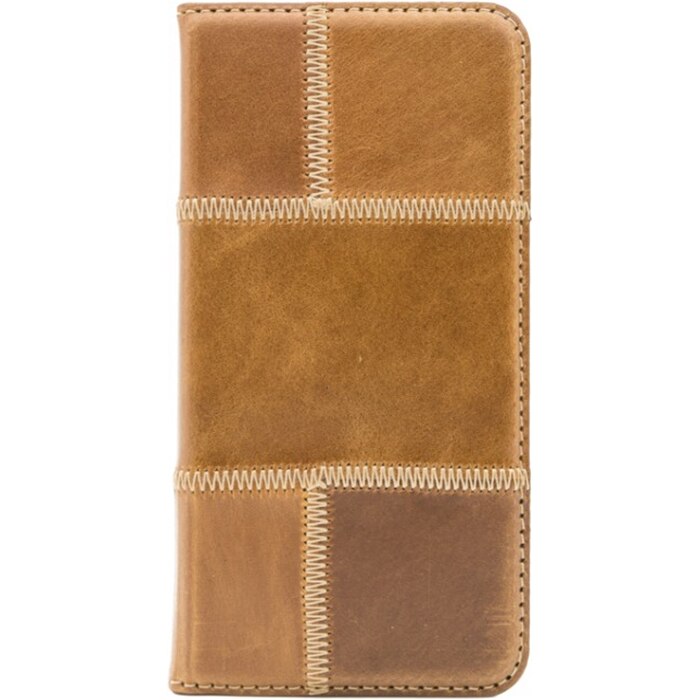 Book case Tellur pentru telefon Magnetic iPhone 6/6s, Patchwork Maro