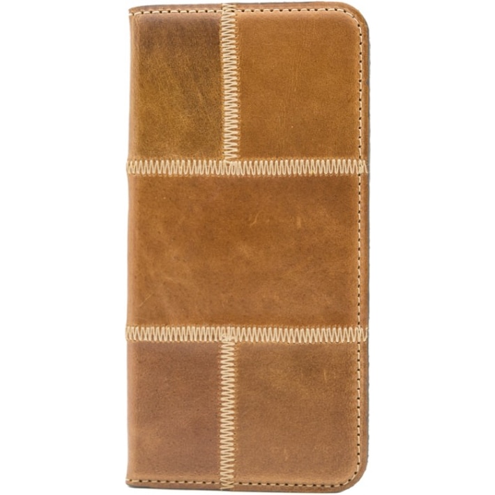 Book case Tellur pentru telefon Magnetic Samsung Galaxy S7 Edge, Patchwork Maro