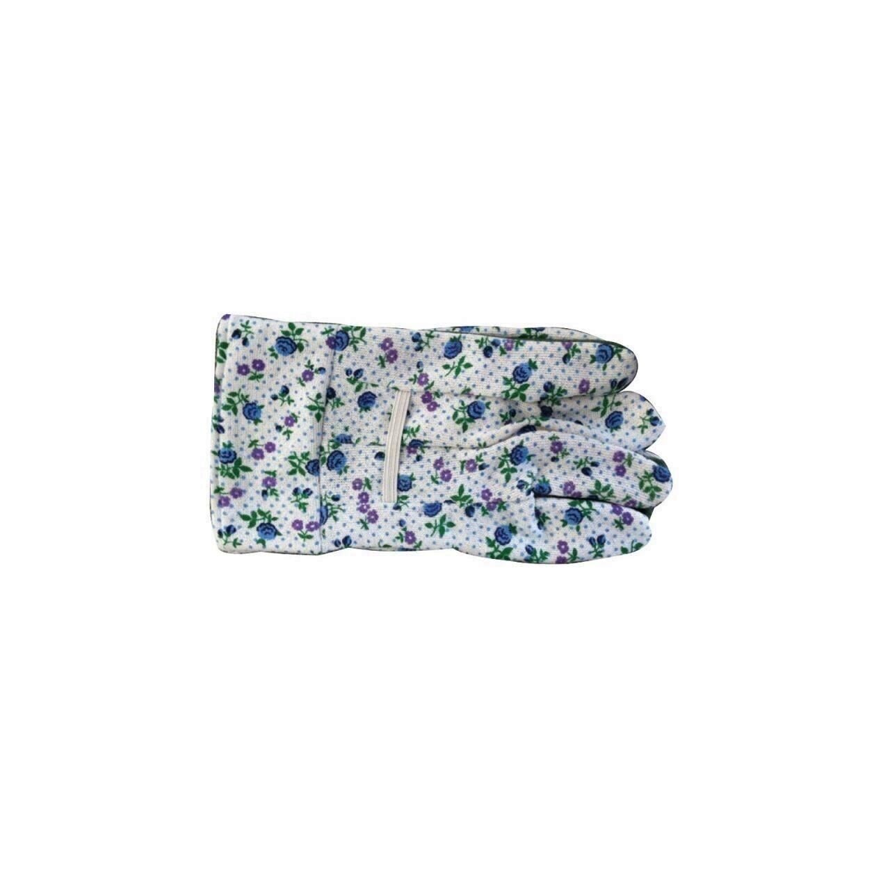 Manusi pentru gradina din bumbac Strend Pro Sauger, marime 9/L, inflorata