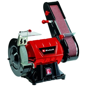 Polizor cu banda si slefuitor de banc Einhell TC-US 350, 185 W, 220 V, 2980 RPM, 150 mm diametru piatra Polizor cu banda si slefuitor de banc Einhell TC-US 350, 185 W, 220 V, 2980 RPM, 150 mm diametru piatra