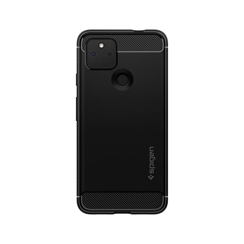 Husa Premium Spigen Rugged Armor Pentru Google Pixel 4a 5g, Silicon, Negru