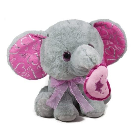 Elefant de plus cu inimioara Amek 35 cm