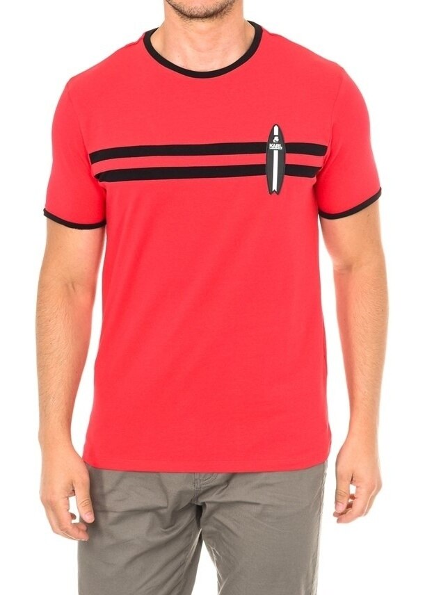Tricou , Karl Lagerfeld , Regular fit , KL19MTS02, Rosu
