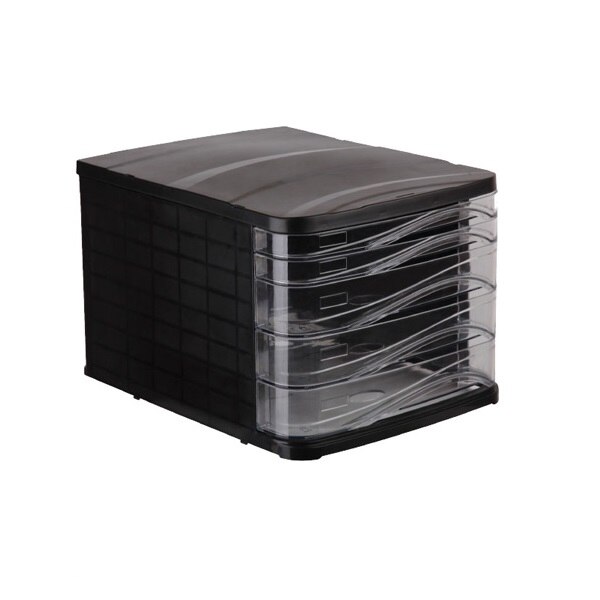 Suport pentru documente, 5 sertare, negru, Ark