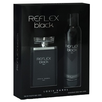 Set Louis Varel, Reflex Black Man, Barbati: Apa de Toaleta, 100 ml + Deodorant Spray, 200 ml Set Louis Varel, Reflex Black Man, Barbati: Apa de Toaleta, 100 ml + Deodorant Spray, 200 ml