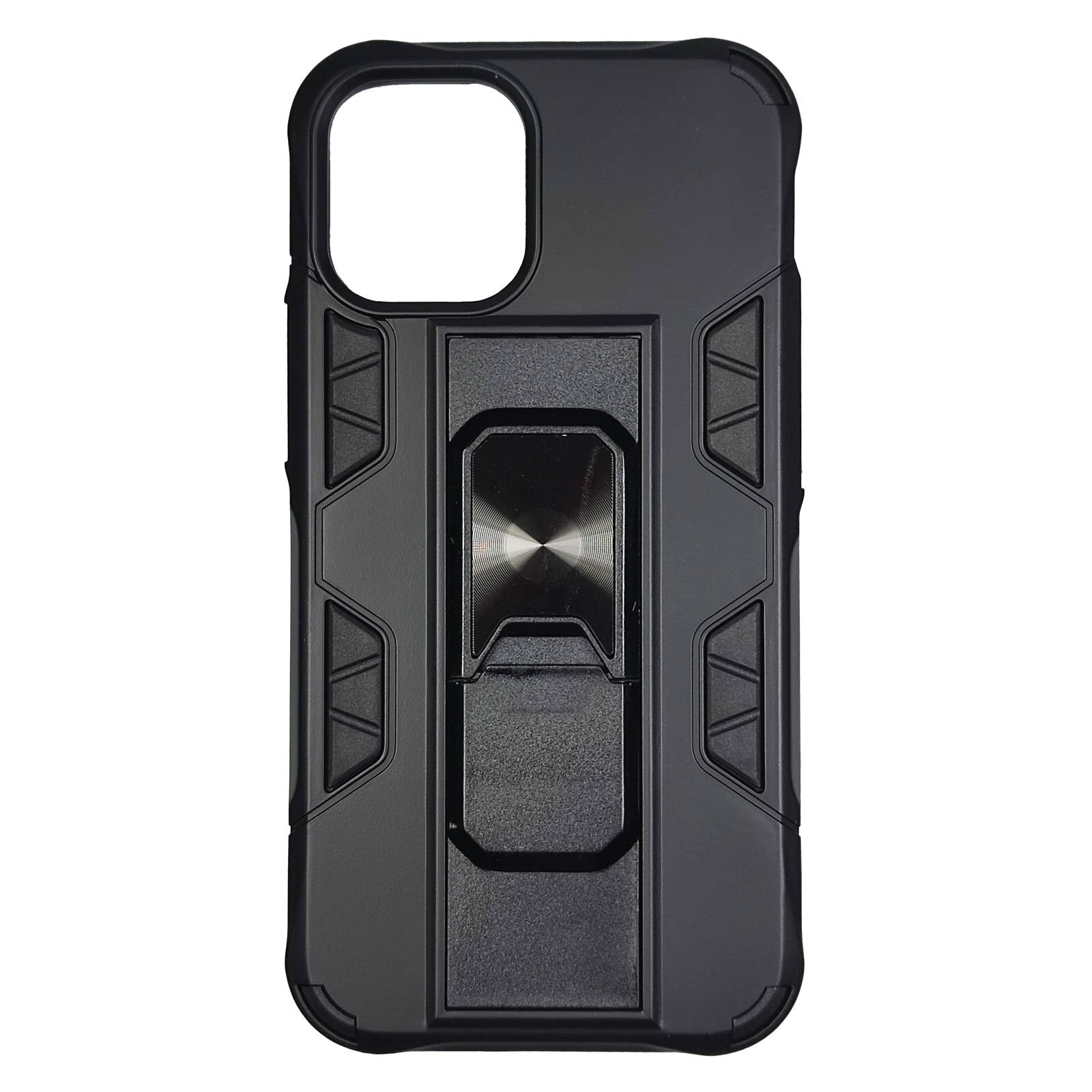 Husa compatibila cu Apple iPhone 12 Mini model Dual Thunder Armor cu Suport , Antisoc, Silicon+PC, Viceversa