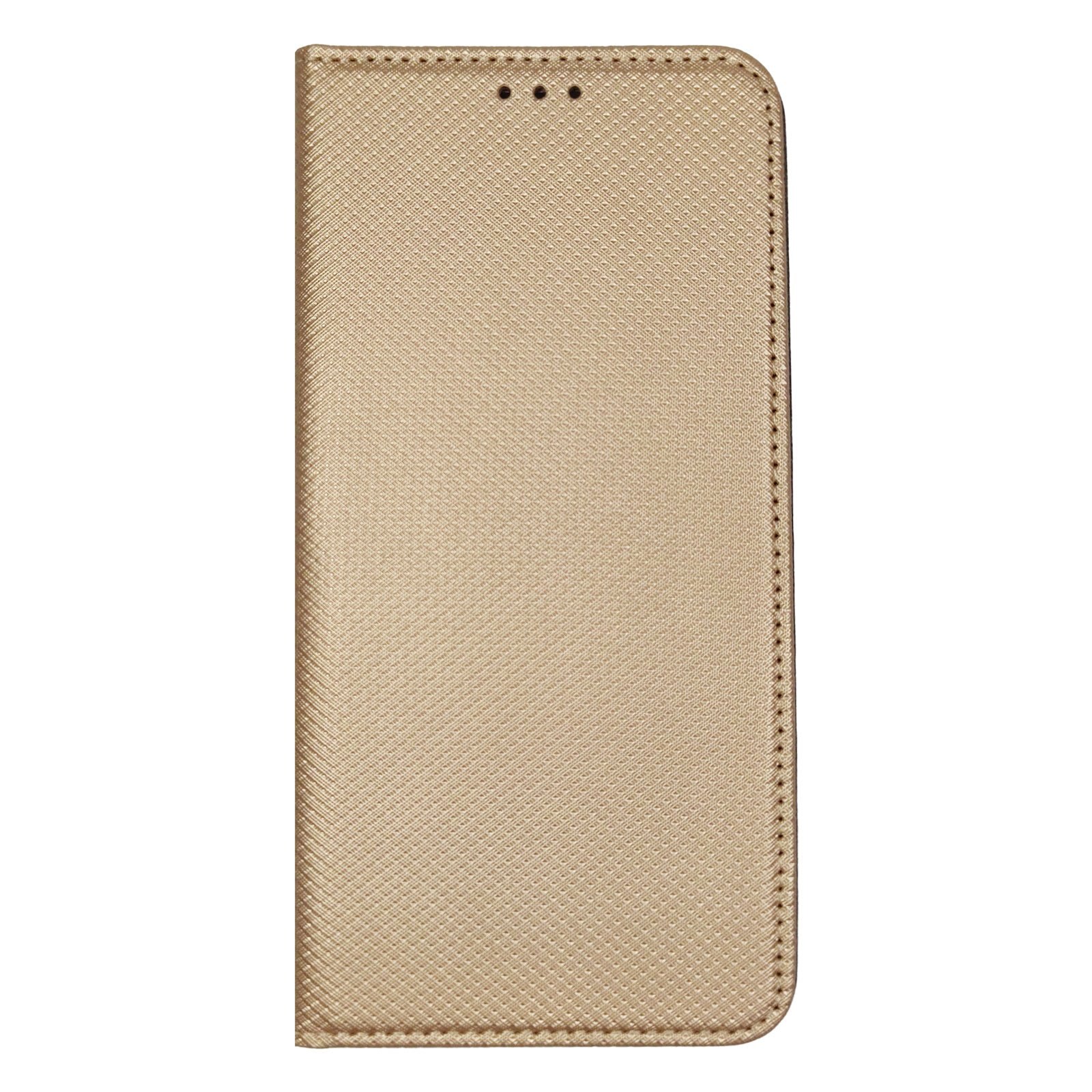 Husa Flip Carte compatibila cu Samsung Galaxy A42 5G Magnetica cu stand si Suport Card, Antisoc, Viceversa Auriu