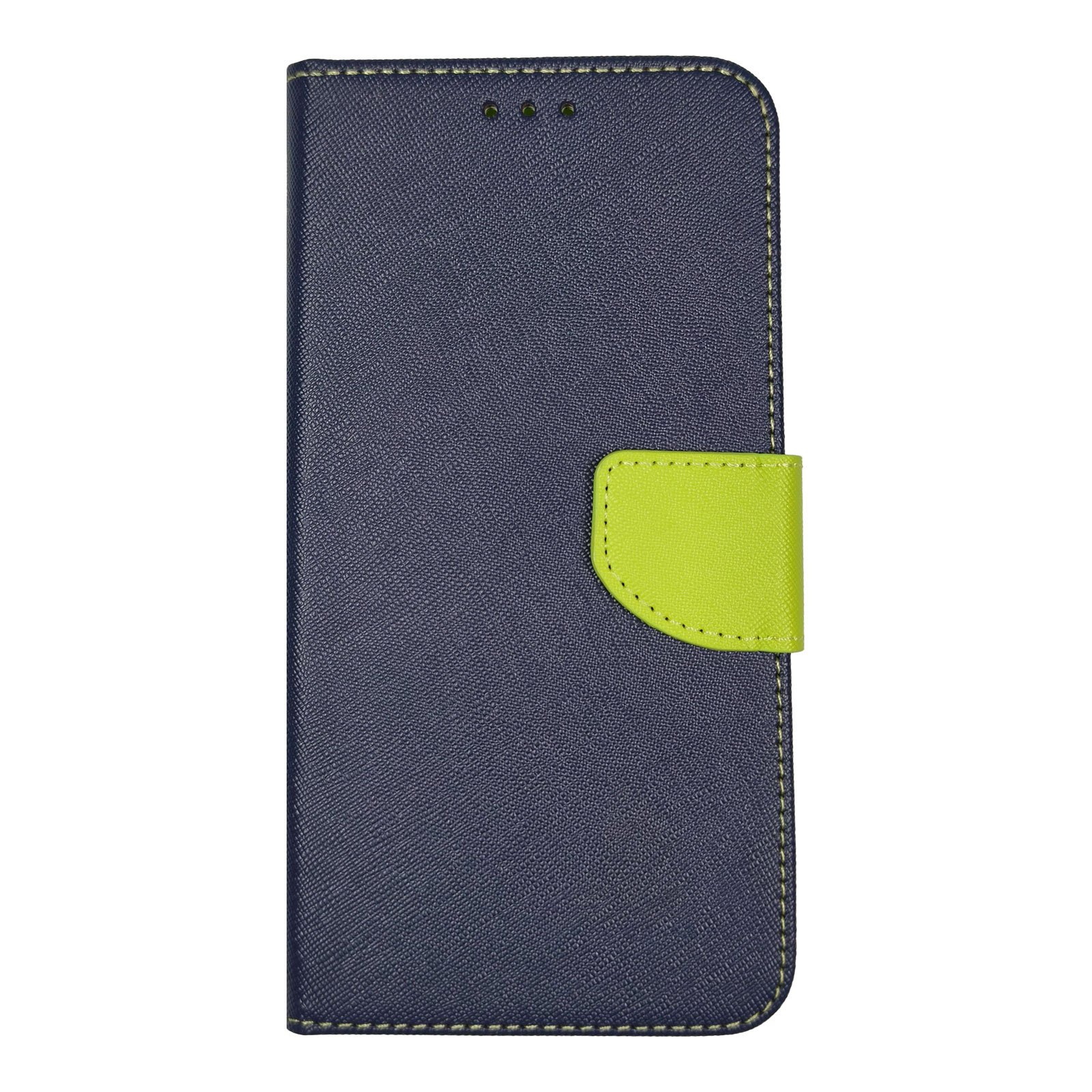 Husa Flip Carte compatibila cu Samsung Galaxy A42 5G Magnetica cu stand si Suport Card model Dual, Antisoc, Viceversa Albastru/Verde