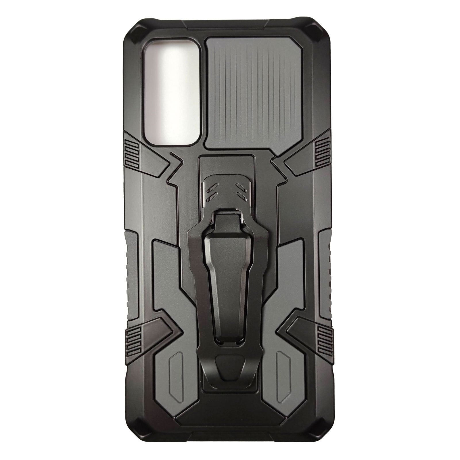 Husa compatibila cu Samsung Galaxy S20 FE model Dual Thunder Armor cu Suport , Antisoc, Silicon+PC, Viceversa Gri
