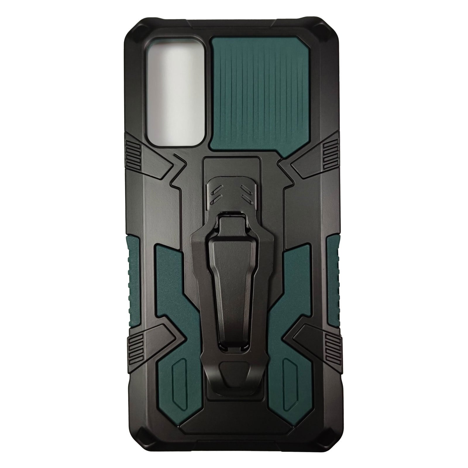 Husa compatibila cu Samsung Galaxy S20 FE model Dual Thunder Armor cu Suport , Antisoc, Silicon+PC, Viceversa Verde