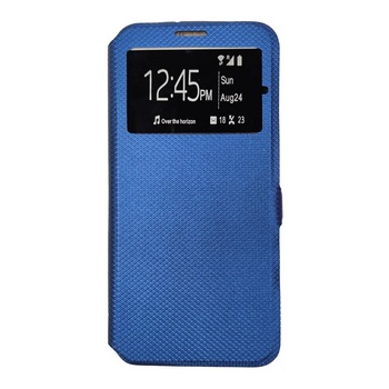 Husa Flip Carte compatibila cu Samsung Galaxy M51 Magnetica cu stand si Suport Card, Antisoc, Viceversa Albastru