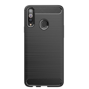 Husa de protectie compatibil cu Samsung Galaxy A20s, Carbon Fibre, Neagra Husa de protectie compatibil cu Samsung Galaxy A20s, Carbon Fibre, Neagra