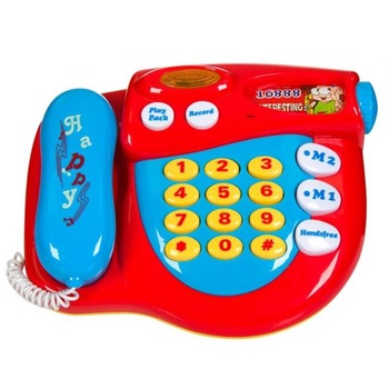 Telefon educativ cu sunete si lumini 20x18x8 cm, SG, 3 ani + Telefon educativ cu sunete si lumini 20x18x8 cm, SG, 3 ani +