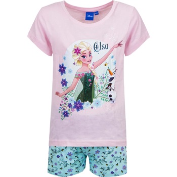 Pijamale scurte fete, Frozen II, Roz Pijamale scurte fete, Frozen II, Roz