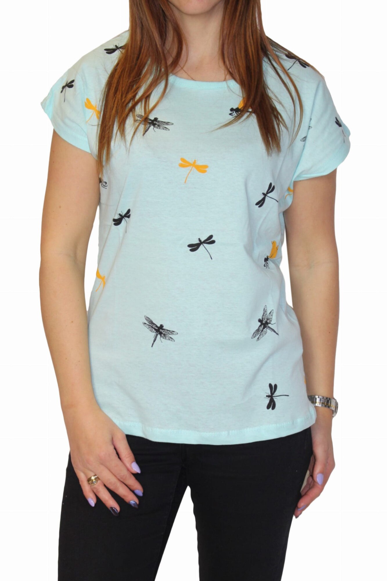 Tricou dama Casual, Aras, Libelula, Menta