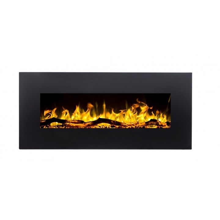 Semineu electric Aflamo, Albion 42, LED, 1500 W, Negru