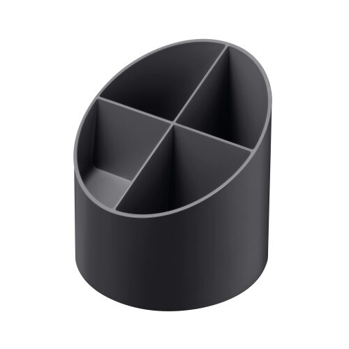Suport instrumente scris Herltiz, 4 compartimente, plastic, seria Blue Angel, culoare anthracite