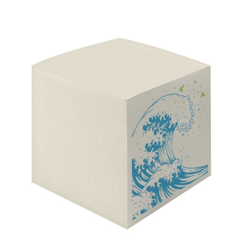 Bloc notite Herlitz, 9x9x9 CM, 900 File, Motiv Wave Greenline