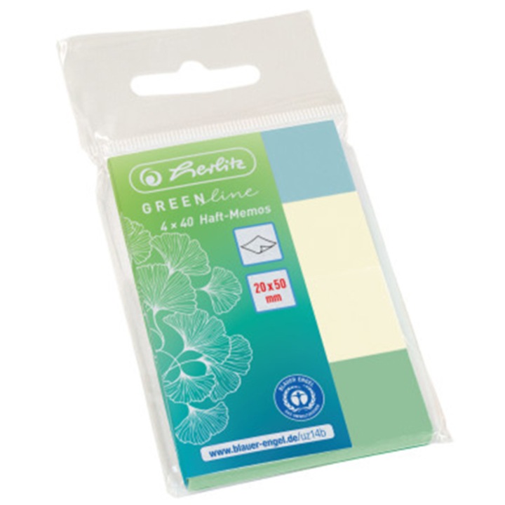 Bloc notite Herlitz, Mini Adezive, 20x50 MM, 4X40 F, Greenline