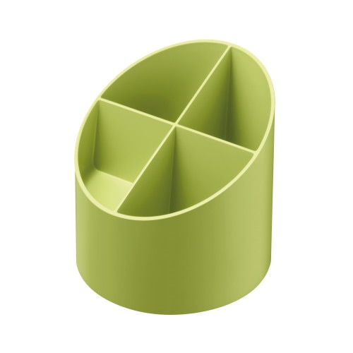 Suport instrumente scris Herltiz, 4 compartimente, plastic, seria Blue Angel, culoare verde