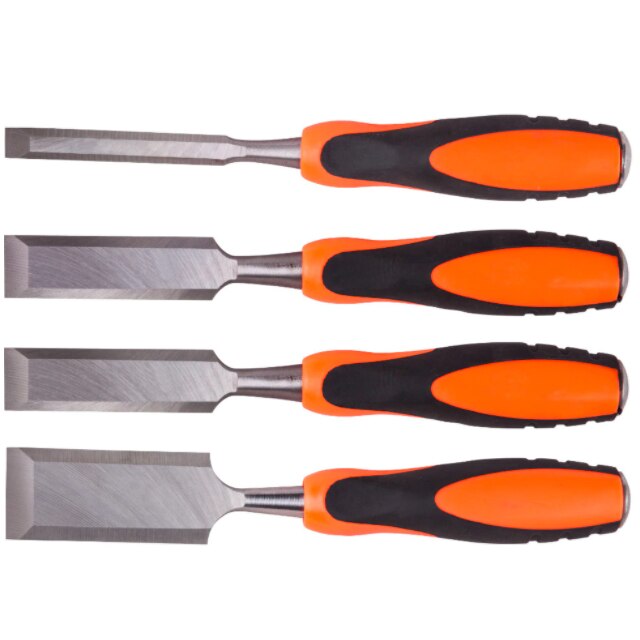 Set Dalti Lemn cu Maner de Plastic + TPR, EvoTools, Marimi 6, 10, 16, 20 mm