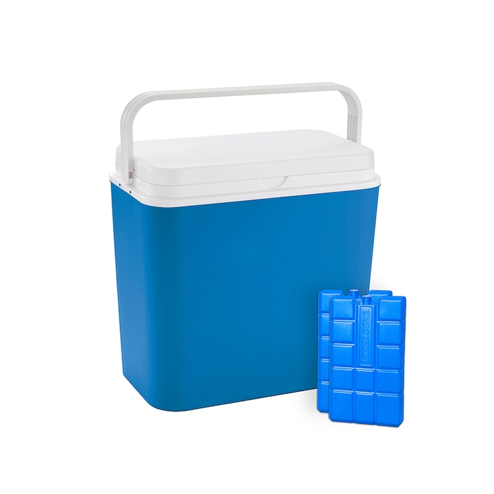 Хладилна кутия Atlantic и охладители 2 броя, 400gr, пасивна, 24L, Синя