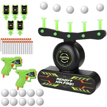 Set Blaster , cu tinta plutitoare, fosforescent, 2 arme de jucarie, 5 tinte fixe, 10 bile, 30 sageti din spuma compatibile cu NERF, negru, + 5 ani Set Blaster , cu tinta plutitoare, fosforescent, 2 arme de jucarie, 5 tinte fixe, 10 bile, 30 sageti din spuma compatibile cu NERF, negru, + 5 ani