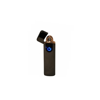 Bricheta Focus electrica slim cu incarcare USB, aprindere cu touch, waterproof, Culoare Negru Chrome