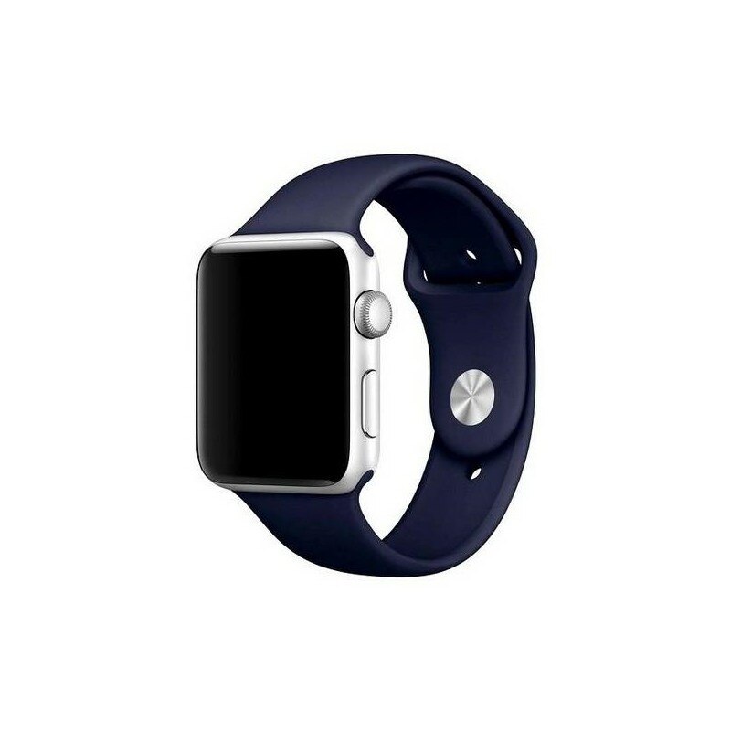 Curea Goospery Silicone Band Compatibila Cu Apple Watch 4 / 5 / 6/ Se 44mm, Silicon, Navy Blue