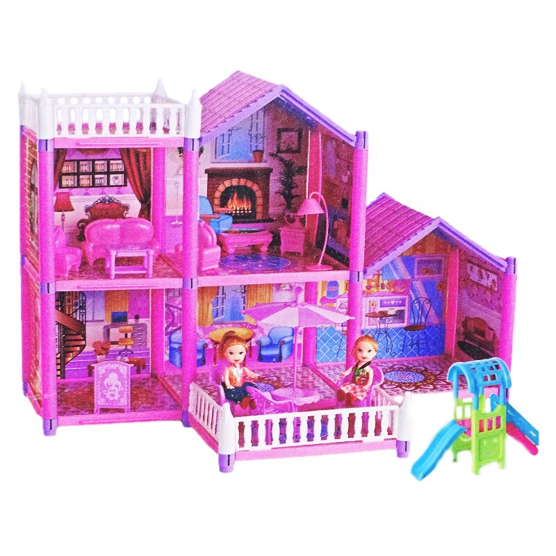 Casuta de vacanta pentru papusi cu mobilier ,124 piese