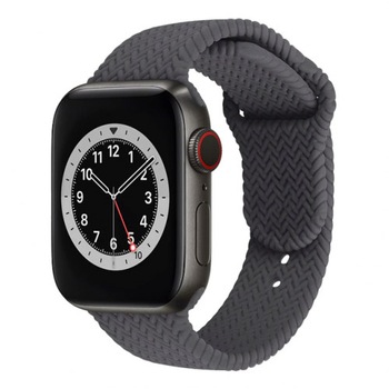 Curea Apple Watch, Design Texturat, Apple Watch 1/2/3/4/5/6, 42mm, Gri