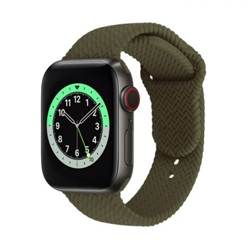 Curea Apple Watch, Design Texturat, Apple Watch 1/2/3/4/5/6, 38mm, Khaki