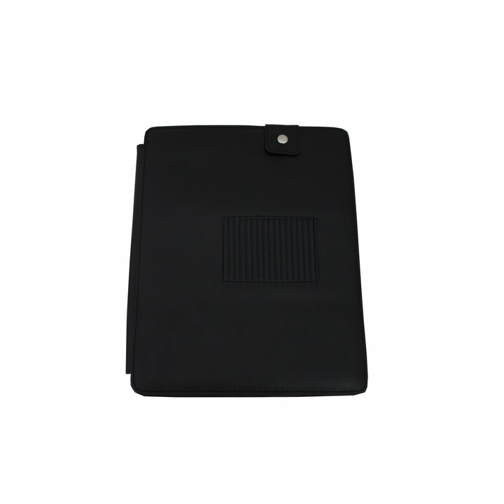 Husa tableta, negru, ajustare unghi, clapa cu patent, 24 x 19 cm, 12 inch