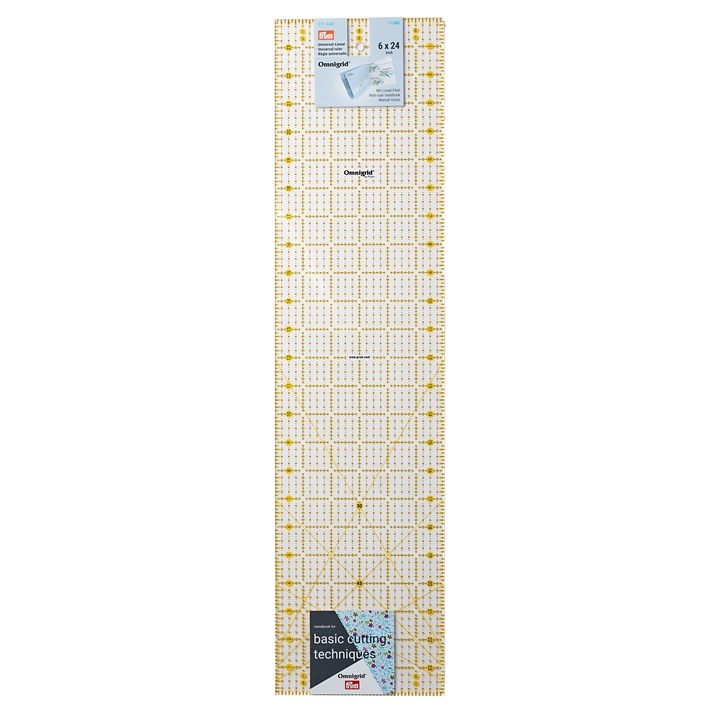 Varróvonalzó, patchwork, grafikai tervezés, 6 x 24 hüvelyk, PRYM
