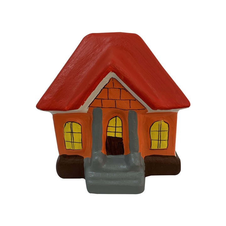 Pusculita din ceramica de Arges realizata manual, Argcoms, Casa spiridusului