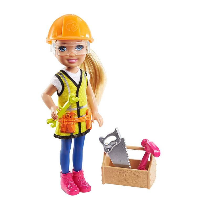 Papusa Barbie, Chelsea constructor cu accesorii, 3 ani+
