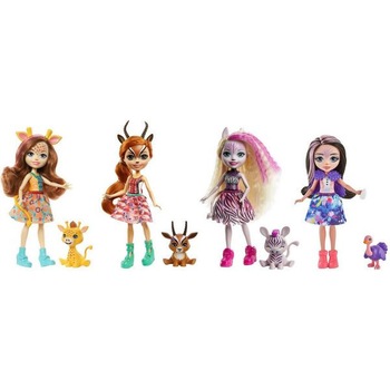 Set 4 papusi Enchantimals Sunny Savanna Set 4 papusi Enchantimals Sunny Savanna