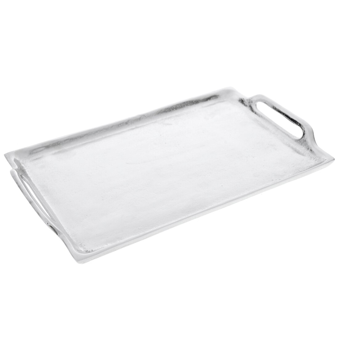 Tava servire aluminiu argintiu,30x18 cm